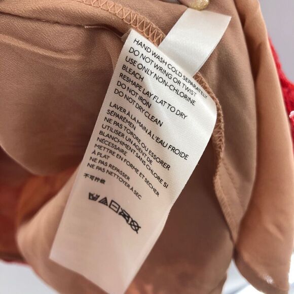 Free People Night Shimmers Lace Sequined D Red - Picture 6 of 11